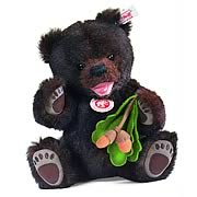 Steiff Happy Grizzly Bear Cub Dark Brown Plush